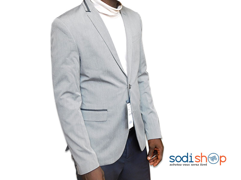 Blazer Zara, Veste Très Élégant, Slim Fit Haute Qualité - Couleur Gris, Pour Homme - UN0079 – Image 2
