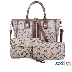 Sac à Main + Pochettes et Bandoulière - Couleur Marron Pour Femme - AS0036