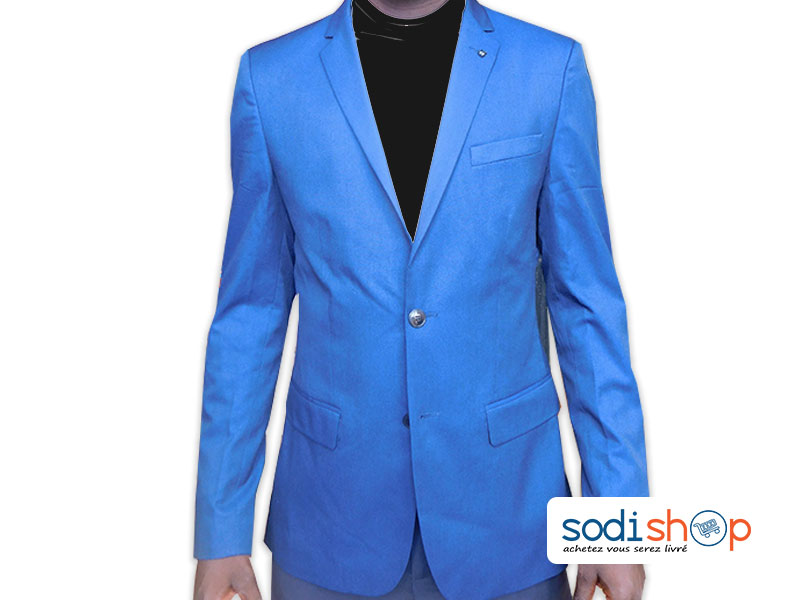 Blazer ZARA, Veste avec Broche, Ultra Stylée, Couleur Bleu - Pour Homme UN0079 – Image 2