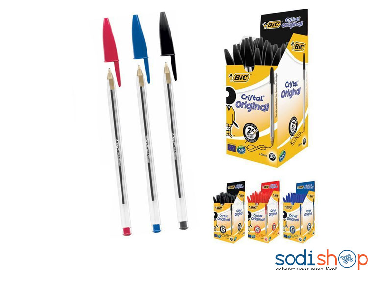 Stylo à bille Bic Couleur Bleu, Rouge, Noir SM00811