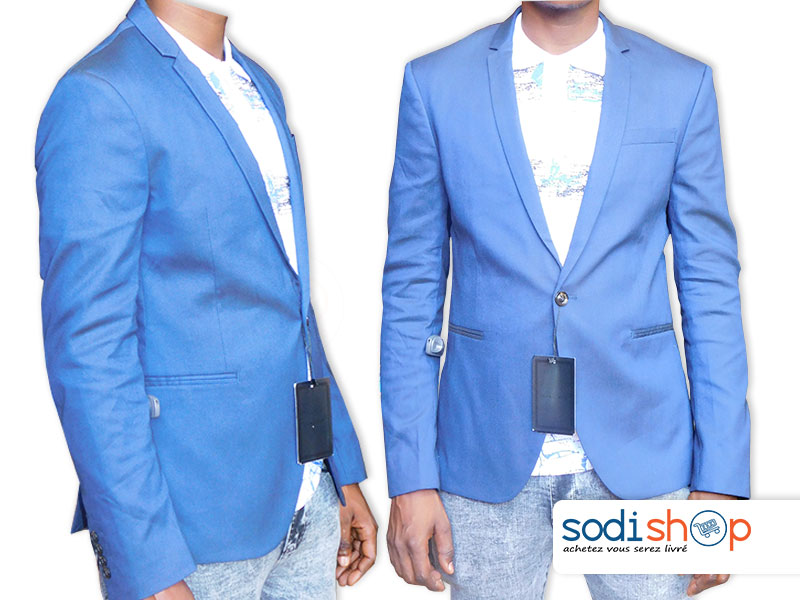 ZARA, Veste Blazer Pour Homme, Design Chic - Couleur Bleu UN0079 – Image 2