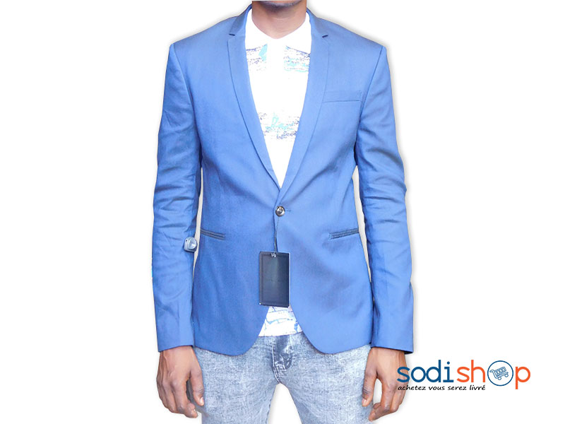 ZARA, Veste Blazer Pour Homme, Design Chic - Couleur Bleu UN0079