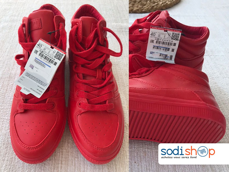 Basket Pour Homme, Chaussure Montante - Couleur Rouge UN0079 – Image 2