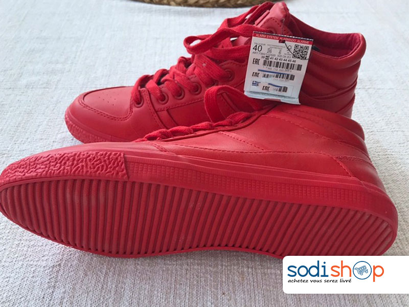 Basket Pour Homme, Chaussure Montante - Couleur Rouge UN0079 – Image 3