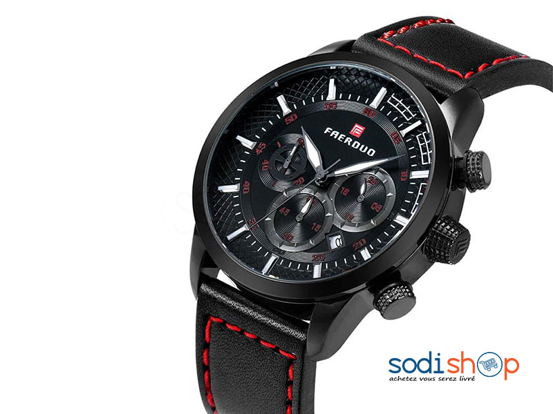 Faerduo F8216M Montre à Quartz Etanche, Haute Qualité avec Date - Pour Homme SODI00