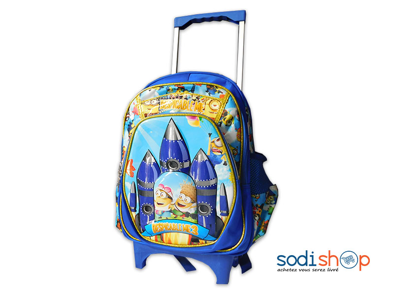 Sac à Dos Pour Enfant avec Poignée Télescopique et Roulettes - Despicable Me 3 Couleur Bleu SS0086