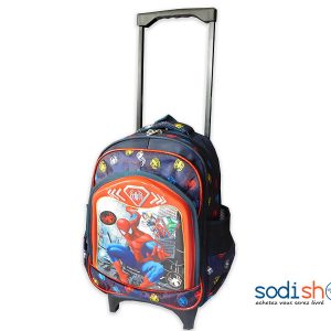 Sac à Dos Spiderman avec Poignée Télescopique et Roulettes - Couleur Rouge-Bleu, Pour Enfant SS0086