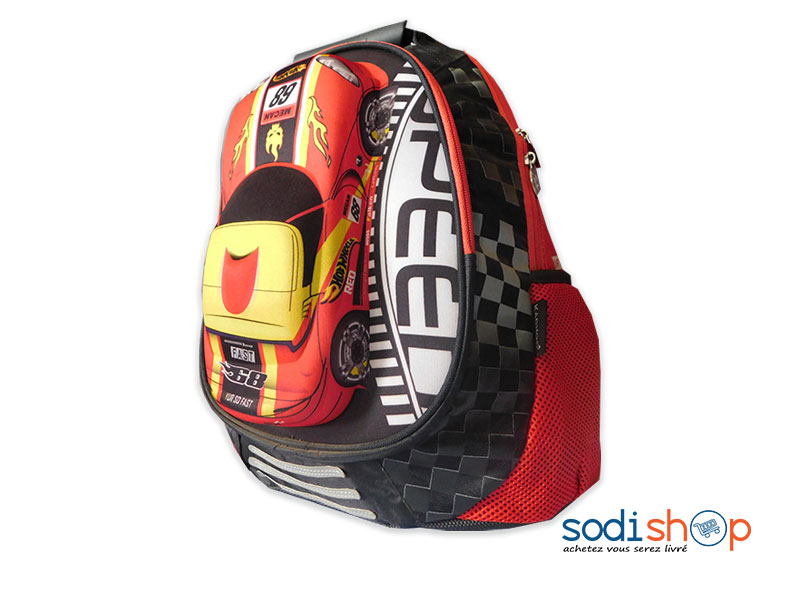 Sac à Dos Pour Enfant Hot and Wheel Red - Couleur Rouge-Noir SS0086