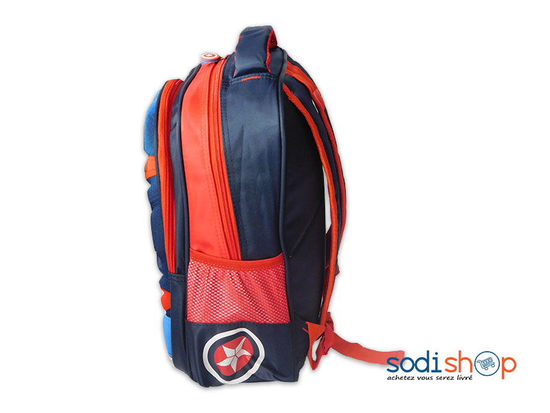 Sac à Dos Pour Enfant Design Captain America Super Résistant - Couleur Rouge-Bleu SS0086 – Image 2