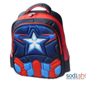 Sac à Dos Pour Enfant Design Captain America Super Résistant - Couleur Rouge-Bleu SS0086