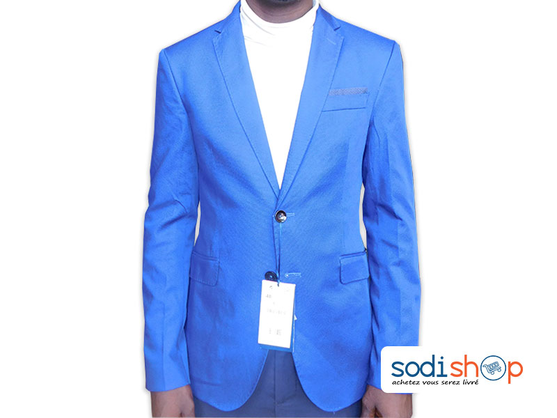 Blazer ZARA, Veste Pour Homme, Style Décontracté - Couleur Bleu UN0079