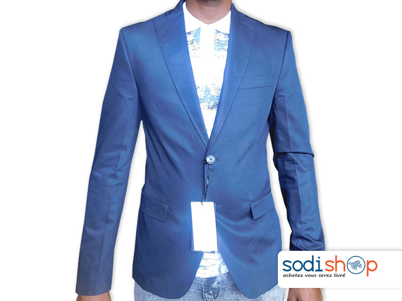 Blazer ZARA, Veste Pour Homme, Ultra Stylée - Couleur Bleu Foncé UN0079