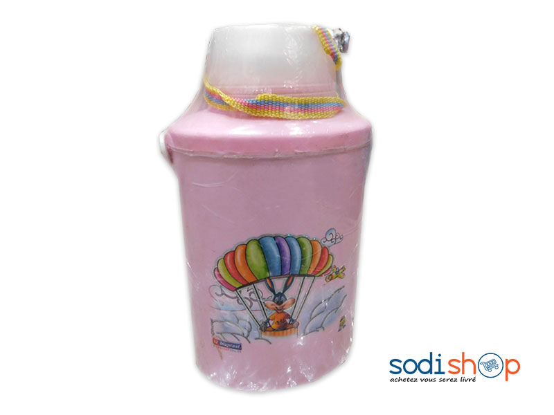 Mini Gourde en Plastique Pour Enfant - Couleur Rose DN0089