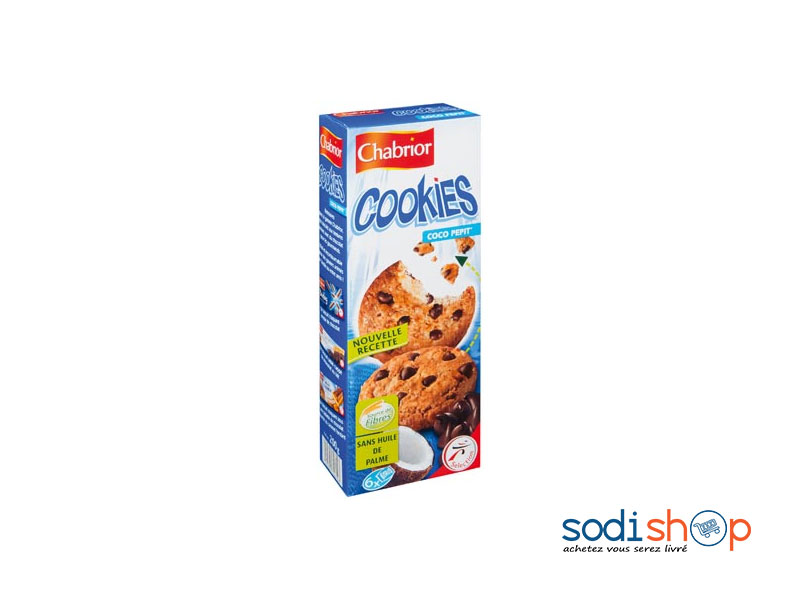 Biscuit aux Pépites de Chocolat et à la Noix de Coco - Chabrior Cookies Coco Pepit 200g MMD0085