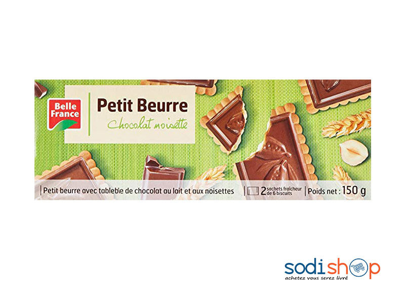 Biscuits Petit Beurre Chocolat Noisette - Belle France 150g MMD0085
