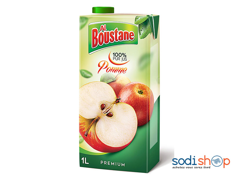 Boisson Rafraîchissante Jus Alboustane Saveur Pomme 1 Litre MMD0085