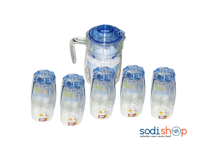 Carafe D'eau Complet en Verre 1.5litre AM0036