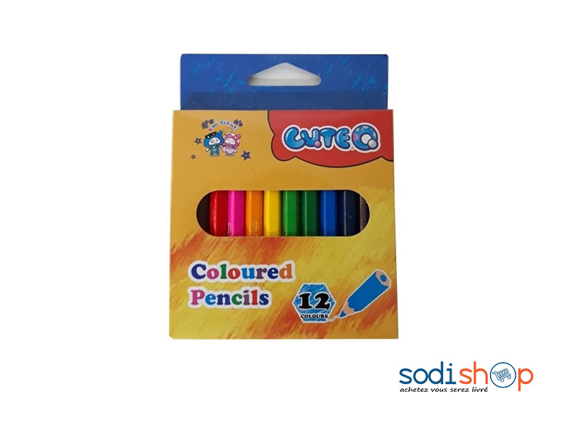 Crayons de Couleur 12 Couleurs Petit Format PA0085