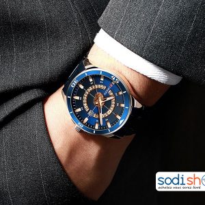 Curren Couleur Noire Bleue Montre Pour Homme en Acier M8359 Sodi00