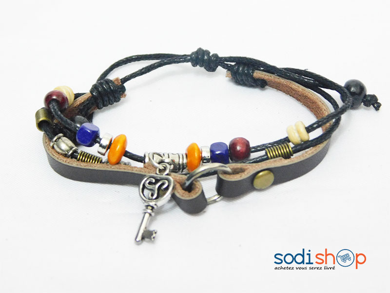 Double Bracelet en Cuir Pour Couple Amoureux ZM0090 – Image 2