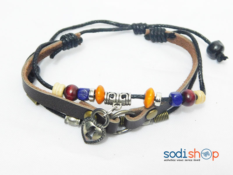 Double Bracelet en Cuir Pour Couple Amoureux ZM0090