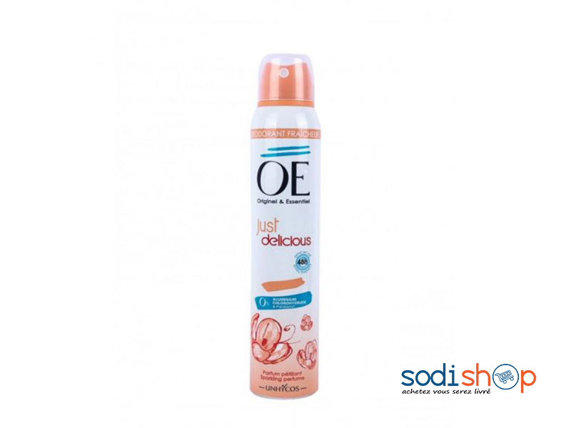 Déodorant Spray Originel et Essentiel OE Just Delicious - Fraicheur Intense 48H 200 ml BLD00171