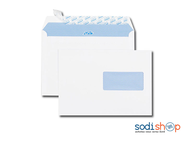 Boîte de 100 Enveloppes Blanches C5 162x229 90 g/m² fenêtre 45x100mm LA0082