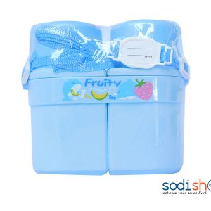 Bouteille d’Eau en Plastique Double Gourde Pour Enfant - Couleur Bleu LB0091