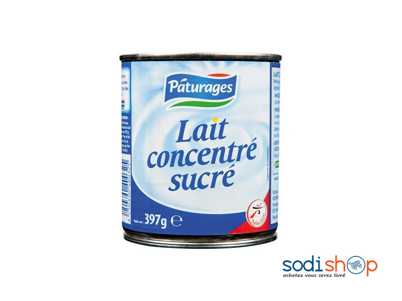 Lait Concentre Paturages Sucré 397g MMD0085