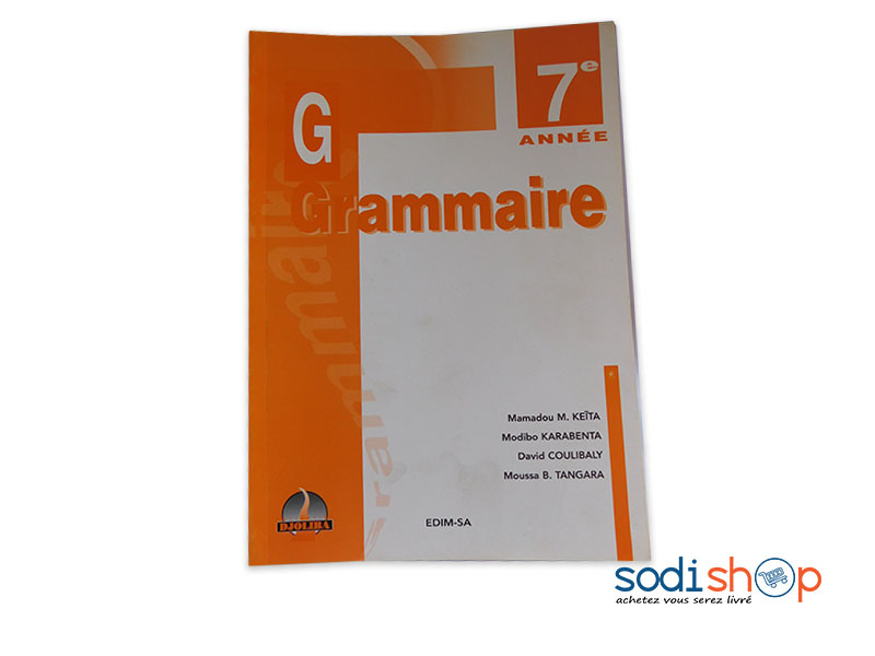 Livre de Grammaire 7eme année Collection Djoliba LB0091
