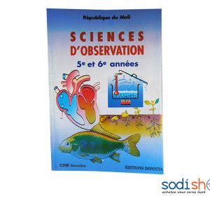 Livre de Science D’Observation 5eme et 6eme Année Edition Donniya  LB0091
