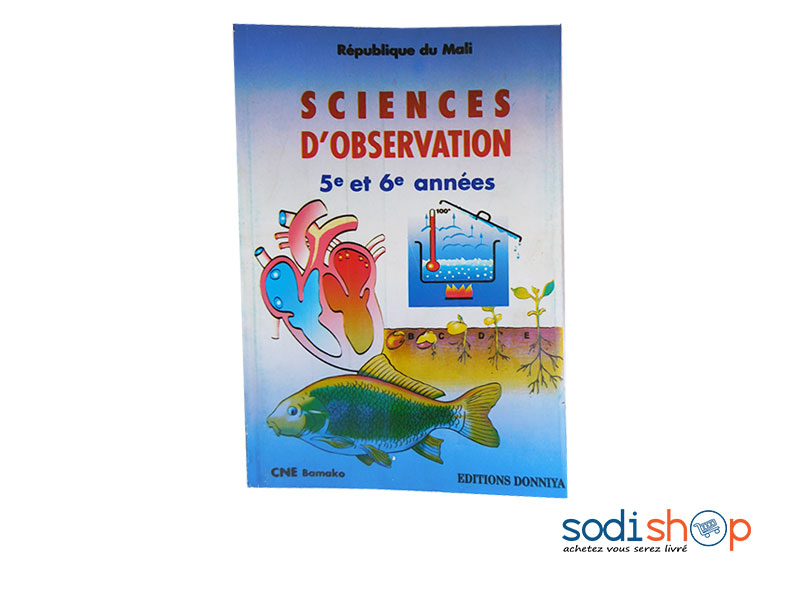 Livre de Science D’Observation 5eme et 6eme Année Edition Donniya LB0091