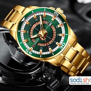 Montre Pour Homme Curren-M8359 Couleur Or et Verte Sodi00