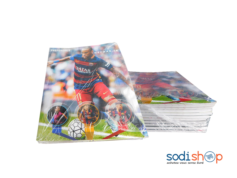 Paquet De Cahier Couverture Neymar Marque Préférence 100 Pages LB0091