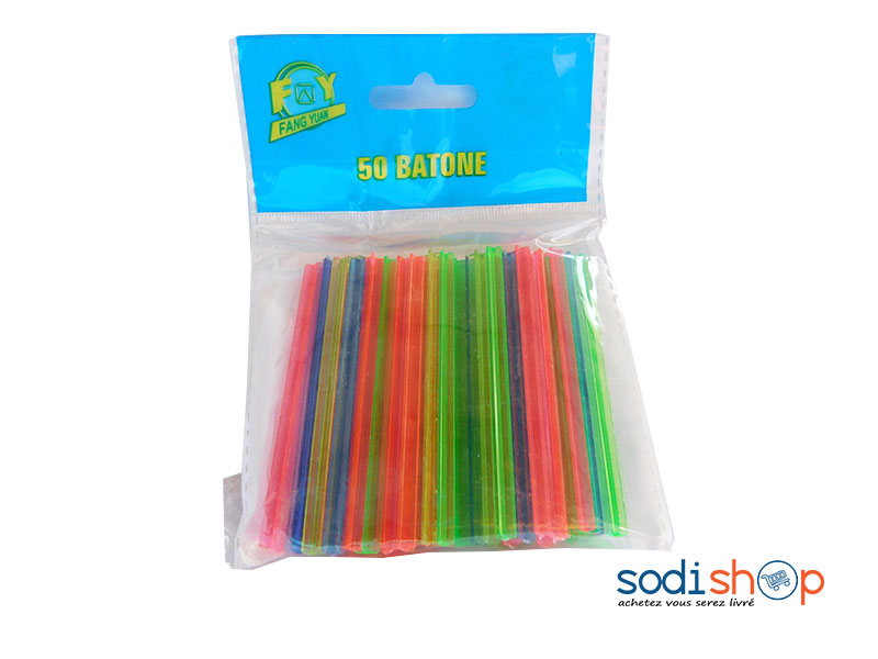 Paquet de 50 Bâtonnet Multicolore LB0091