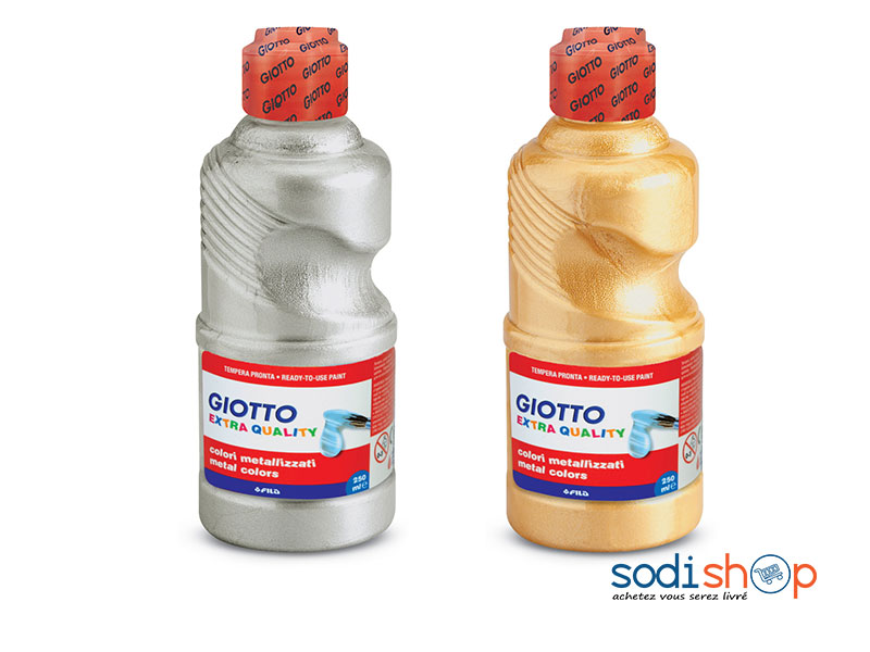 Peinture Lavable en Bouteille Gouache Giotto - Effet Métallique 250 ml LA0082