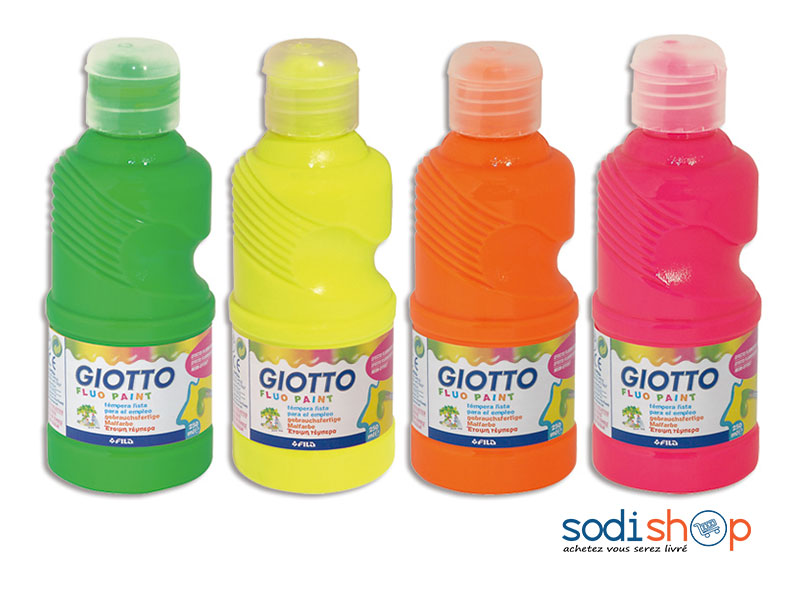 Peinture Lavable en Bouteille - Gouache Giotto Fluo Pent Effet Fluorescent 250 ml LA0082