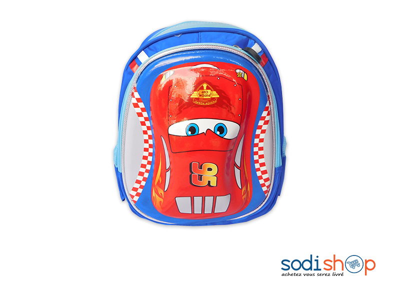 Sac à Dos Pour Enfant Design Auto - Couleur Rouge Bleu SS0086 LB0091
