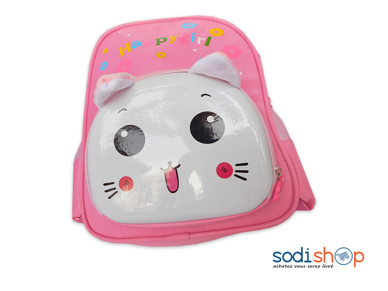 Sac à Dos Pour Enfant Très Class - Couleur Rose Blanc SS0086 LB0091