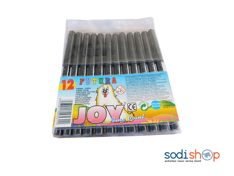 Stylo à Feutre Futura Couleur Noire 12 Marqueurs LB0091