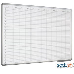 Tableau Blanc de Planning Annuel Surface Magnétique Effaçable à Sec - 60x90 cm LA0082