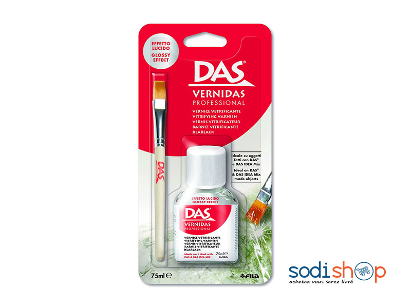 Vernis Protecteur Transparent Ultra Brillant avec Pinceau - Das Professionnal 250 ml LA0082