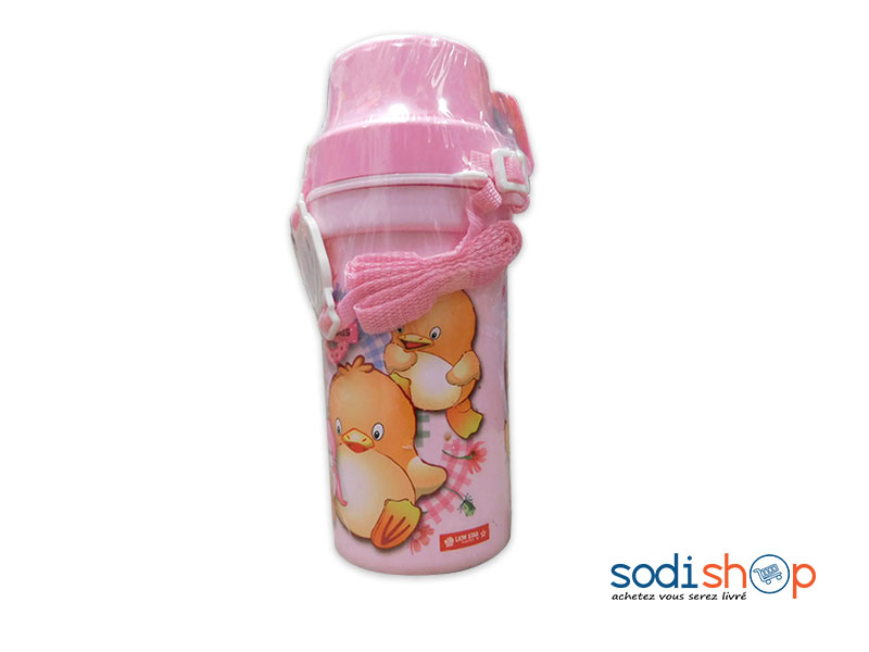 Mini Gourde à Motif Matière en Plastique - Couleur Rose Pour Enfant DN0089