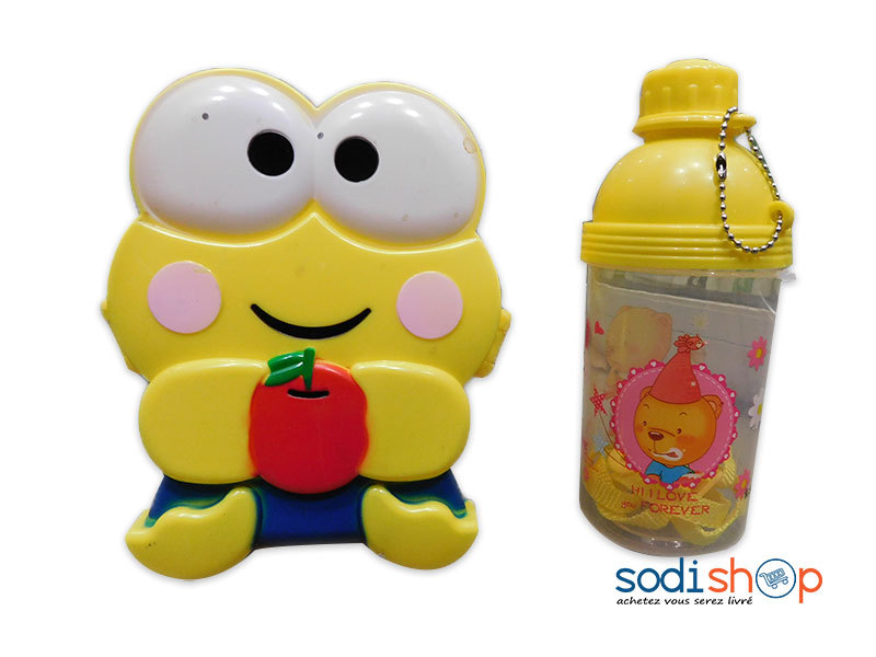 Gourde en Plastique Pour Enfant - Couleur Jaune Pour Enfant DN0089