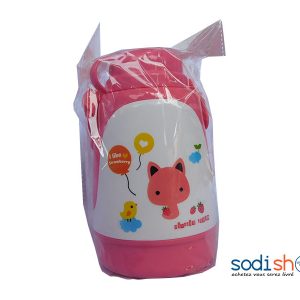 Mini Gourde en Plastique Pour Enfant - Couleur Rose Blanc LB0091