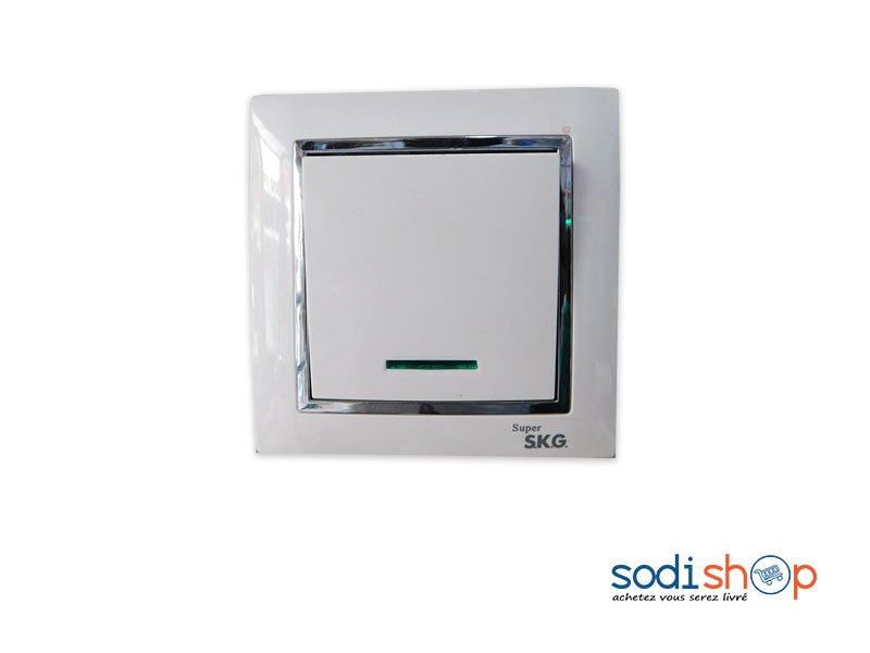 Interrupteur SKG Simple Contact Design Innovant - Voyant Vert KKS0093