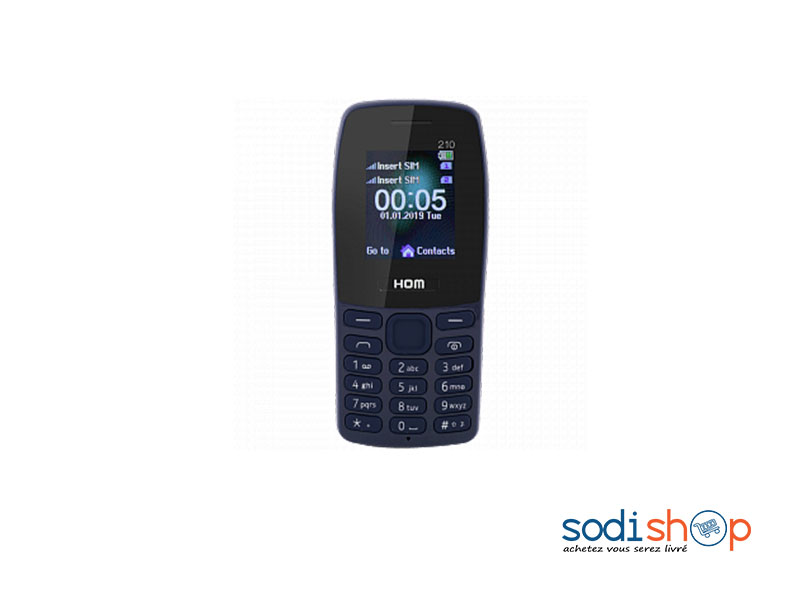 Téléphone Portable HOM 210 Dual SIM Radio FM Internet MicroSD MA0016