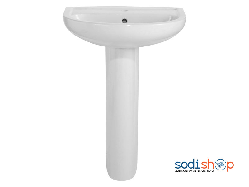 Lavabo en Céramique Conception Moderne Couleur Blanc KKS0093