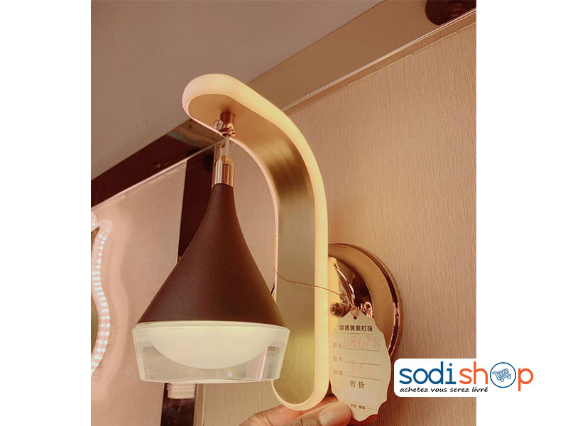 Applique Murale - Luminaire Pour Intérieur Couleur Marron et Or KKS0093