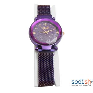 Montre Pour Femme Walar SmS Bracelet en Acier Joli Design - Couleur Violet SODI00